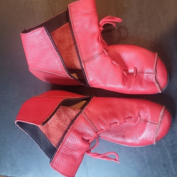 Soft Leather Flat Ankle Boots 10. The lace doesn't lace - Picture 1 of 5